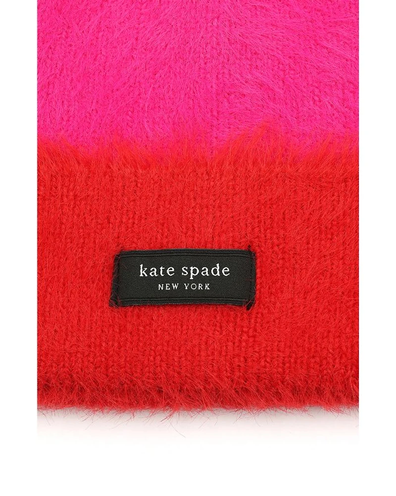 Awning Stripe Fuzzy Beanie