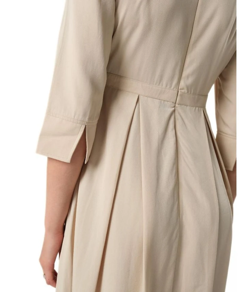 Women's Empire Waist Maternity & Nursing Midi Tea Dress TENCEL (Regular Petite)