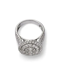 Diamond Cluster Ring in 14K White Gold, 2.35 tcw
