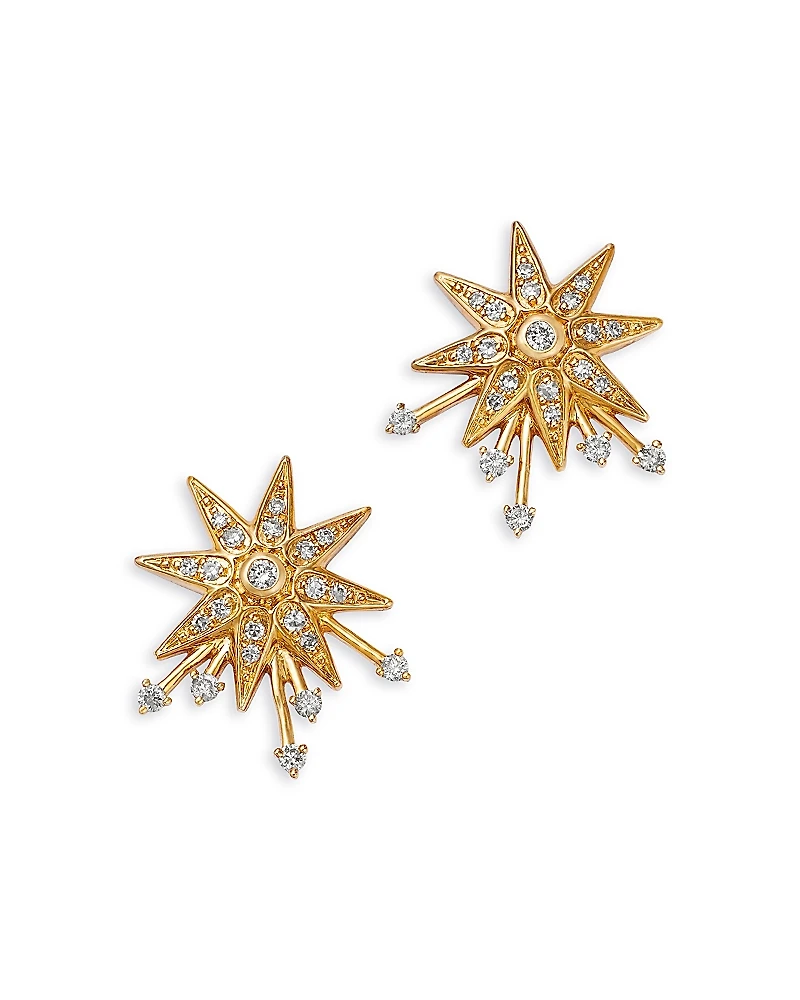 Bloomingdale's Fine Collection Diamond Starburst Drop Earrings