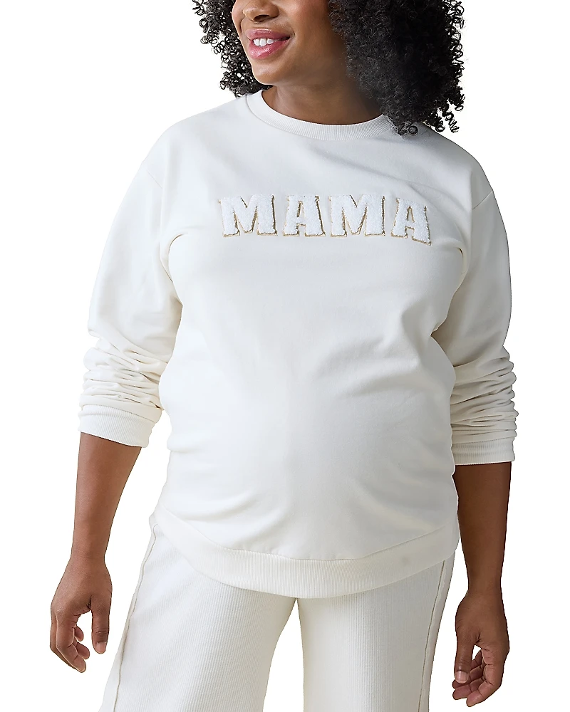 Ingrid & Isabel Maternity Mama Fleece Graphic Sweatshirt