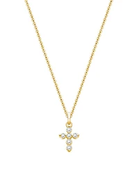Children's 14K Glory and Grace Cross 12-14" Necklace