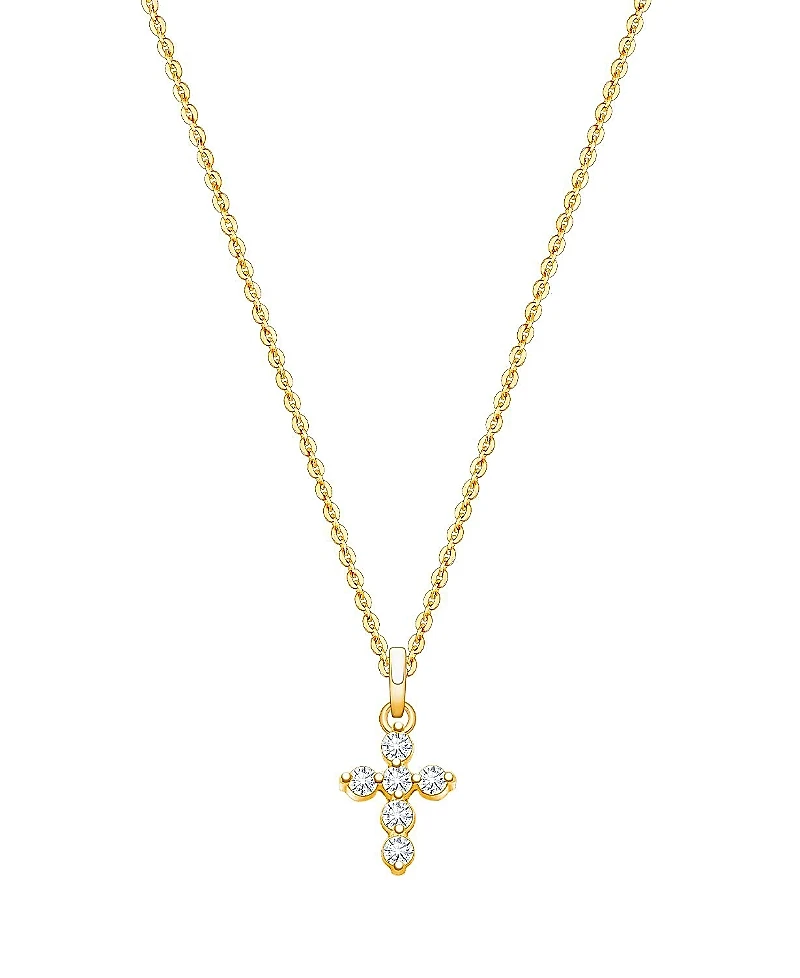 Tiny Blessings Children's 14K Glory and Grace Cross 12-14 Necklace