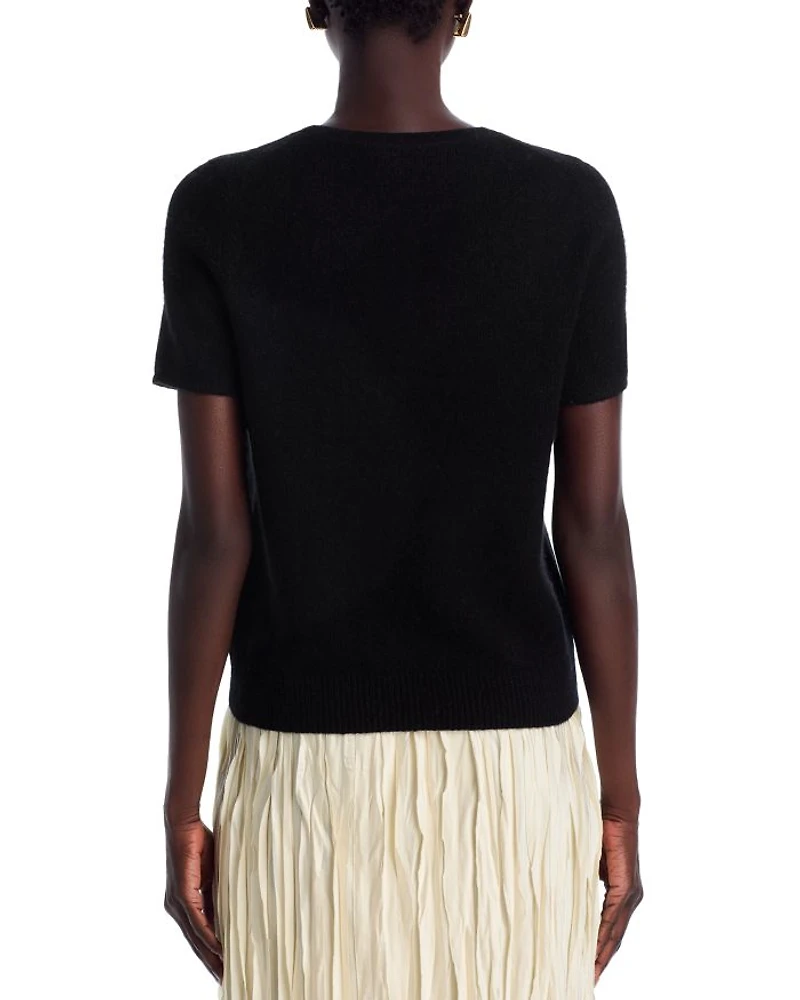 Short Sleeve Cashmere Shell Top - Exclusive