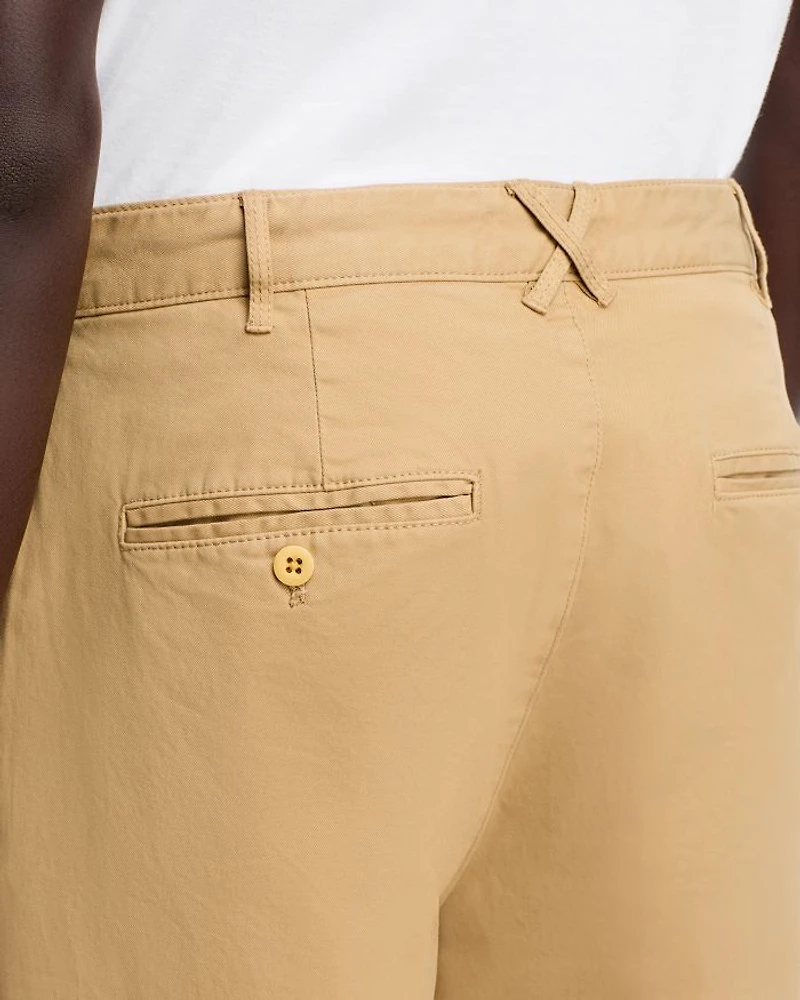 Pleated Cropped Chino Pants