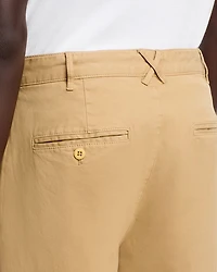 Pleated Cropped Chino Pants