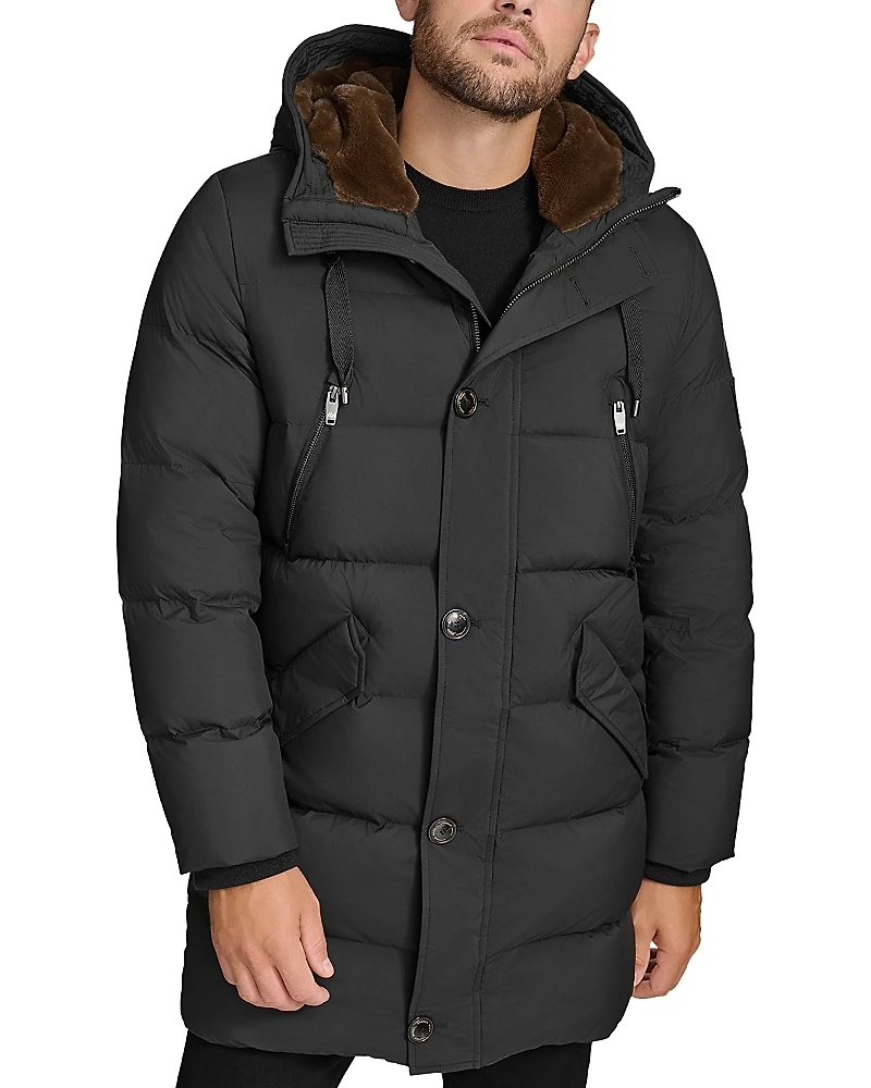 Andrew Marc Redcliffe Faux Fur Trim Down Parka