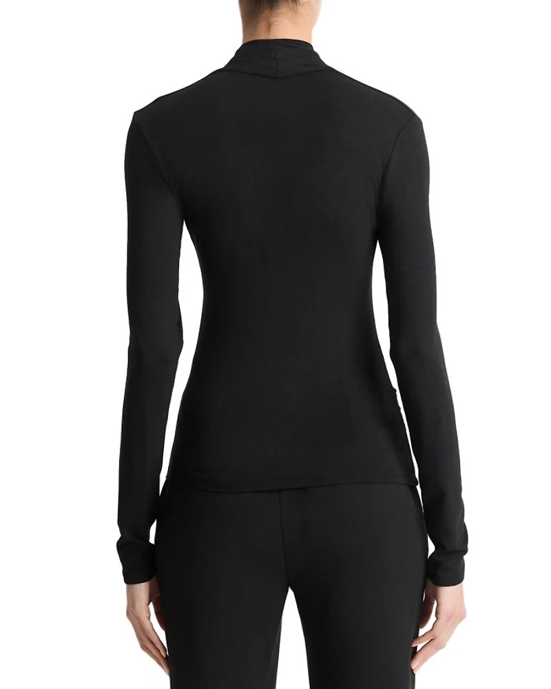 Fixed Wrap Long Sleeve Top