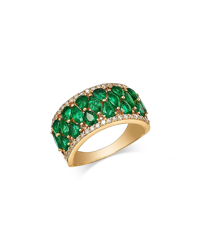 Bloomingdale's Fine Collection Emerald & Diamond Band