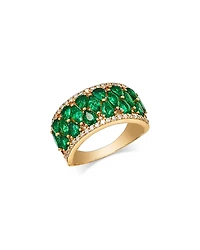 Bloomingdale's Fine Collection Emerald & Diamond Band