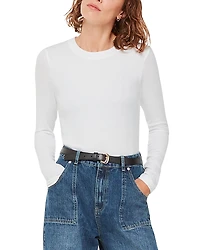 Whistles Essentials Ribbed Crewneck Top