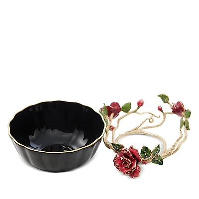 Jay Strongwater Catherine Night Bloom Bowl