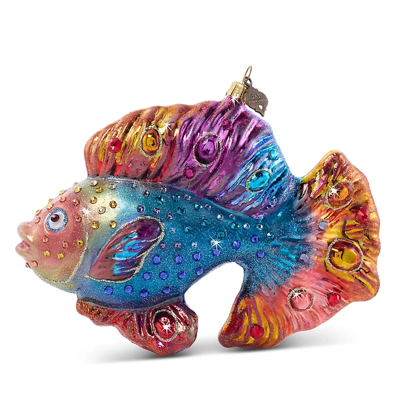 Jay Strongwater Fancy Fish Glass Ornament