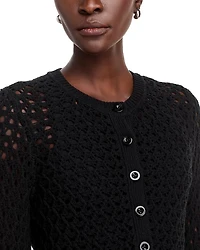 Tori Blouson Sleeve Cotton Cardigan Sweater