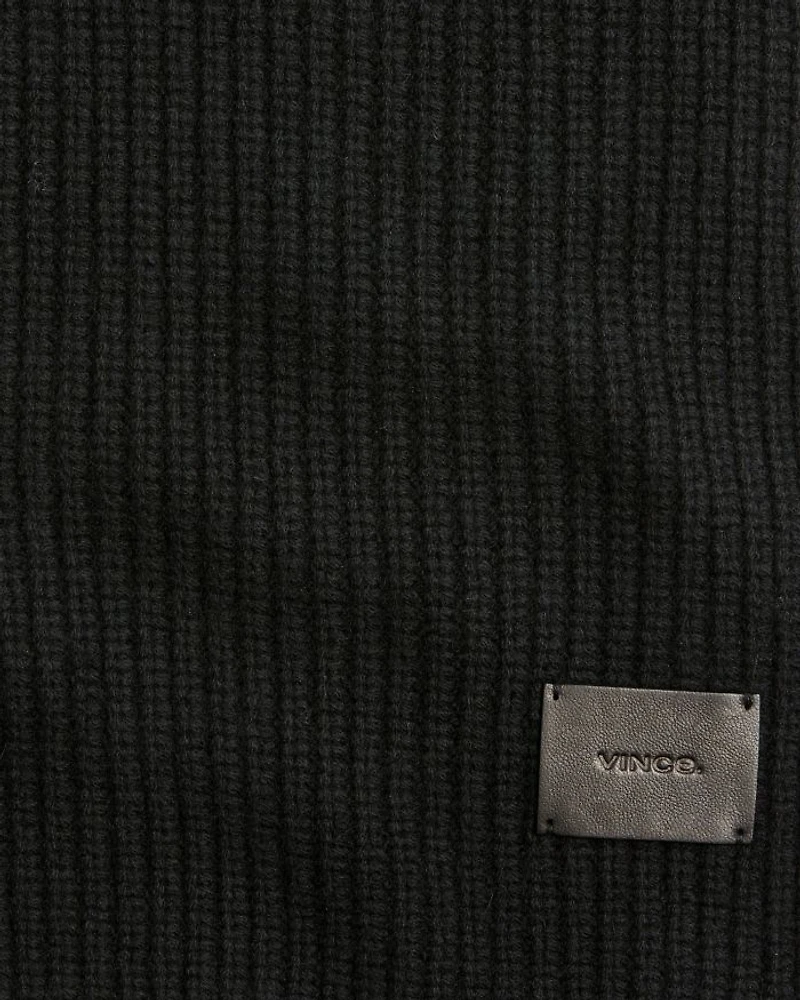 Ribbed knit Cashmere Scarf