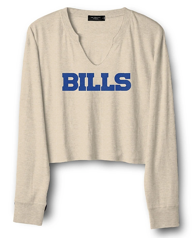 Junk Food Clothing Women's Nfl Buffalo Bills Sunday Crop Thermal Sweatshirt