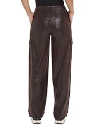 Callie Foil Faux Suede Pants