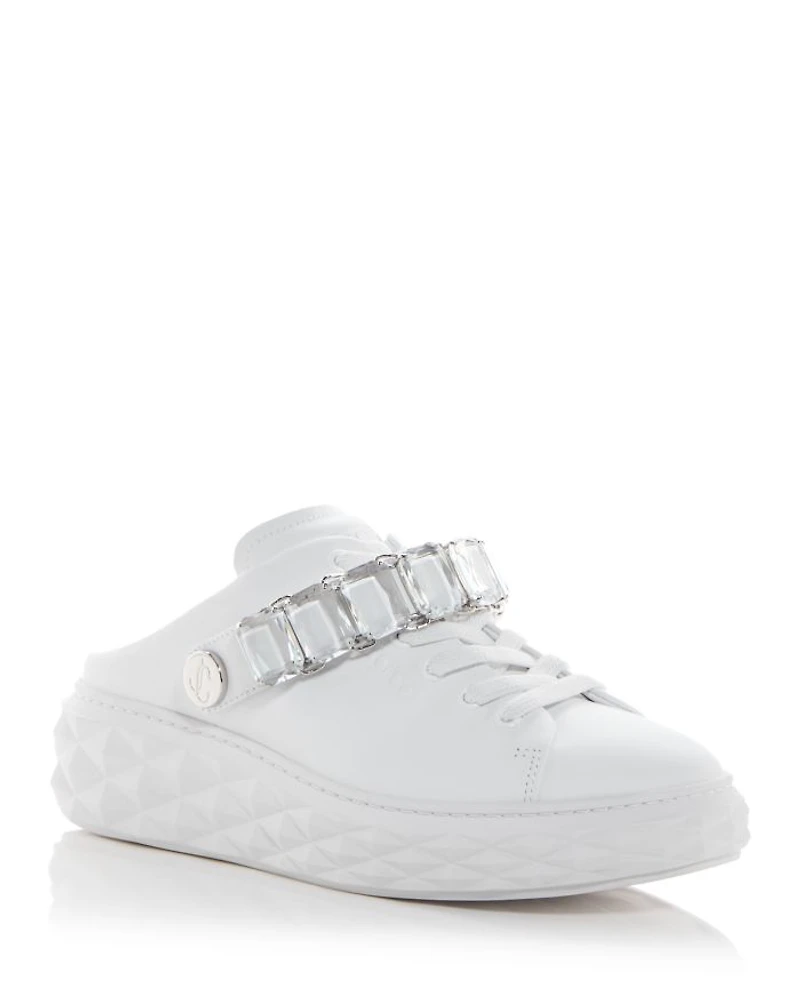 Women's Diamond Embellished Platform Slingback Sneakers