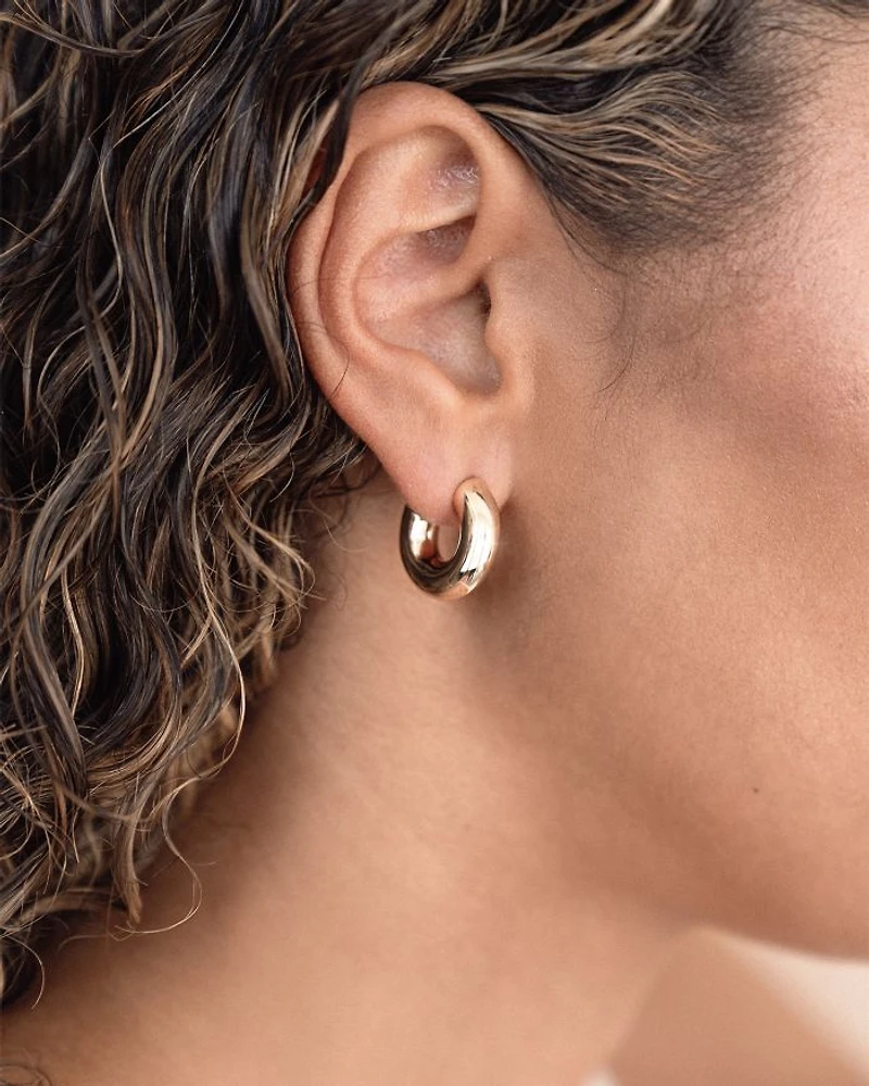 Mini Thick Classic Hoop Earrings