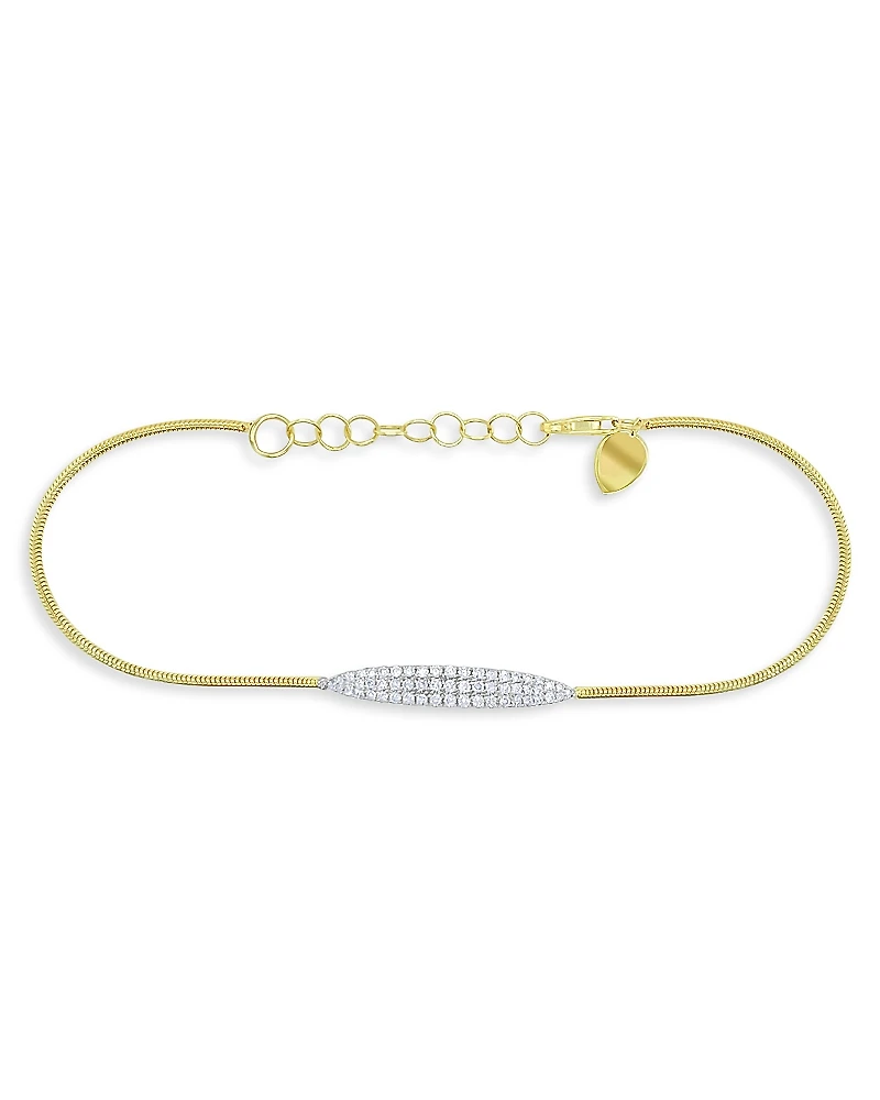 Meira T 14K White & Yellow Gold Diamond Pave Snake Chain Bracelet