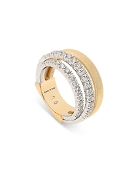 Marco Bicego 18K Yellow & White Gold Masai Diamond Four Row Coil Ring