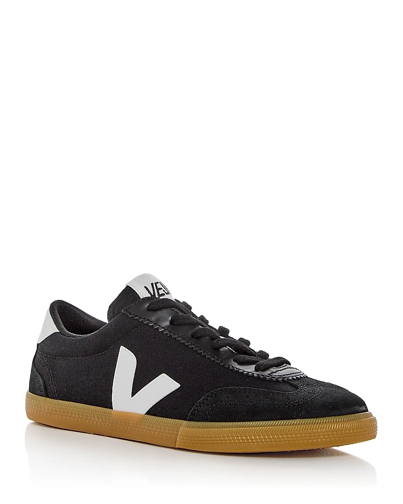 Veja Men's Volley Lace Up Canvas and Leather Sneakers