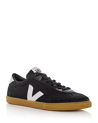 Veja Men's Volley Lace Up Canvas and Leather Sneakers