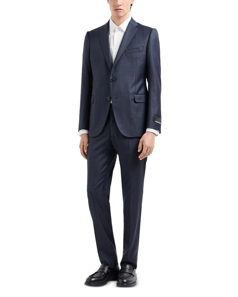Slim Fit Micro Stripe Wool Suit
