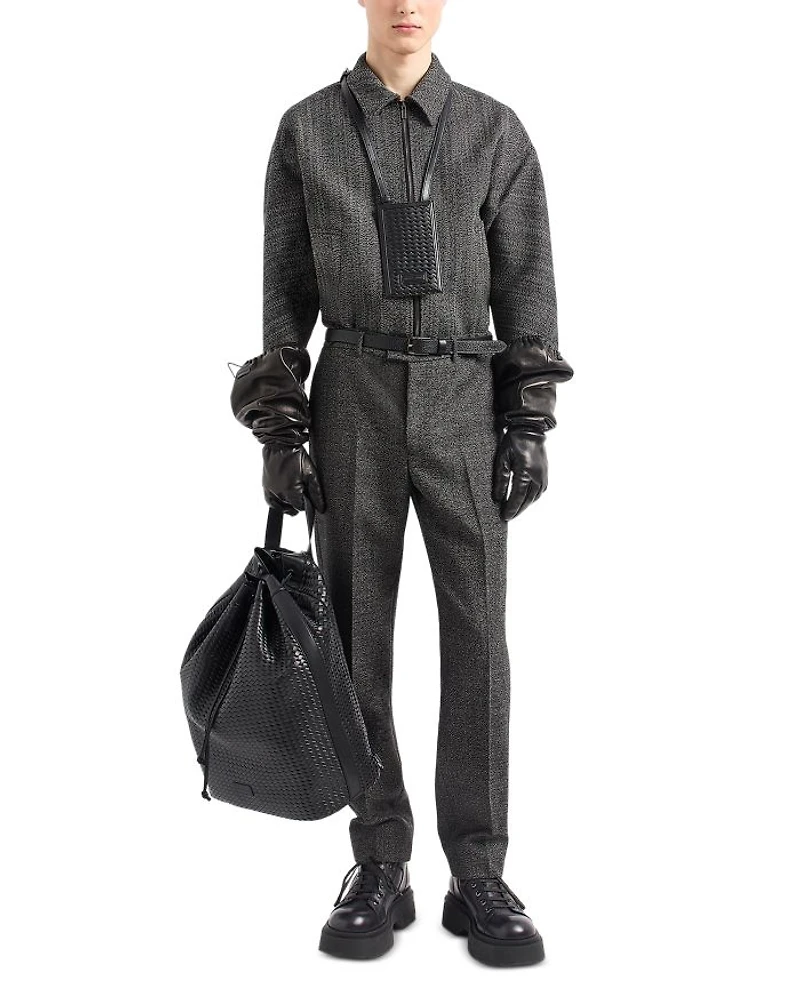 Textured Blouson Jacket