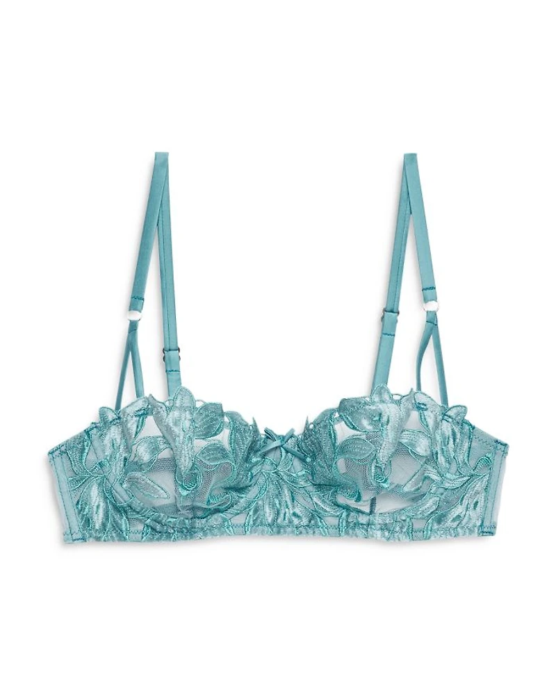 Velvet Lily Embroidered Balconette Bra