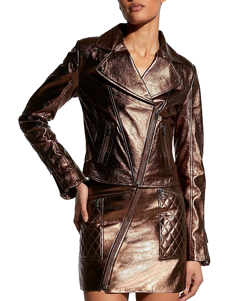 As by Df Elodie Upcycled Leather Jacket