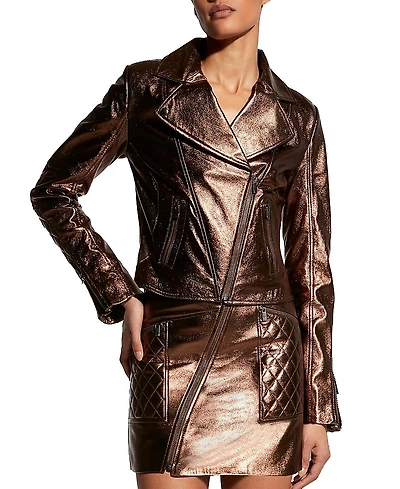 As by Df Elodie Upcycled Leather Jacket