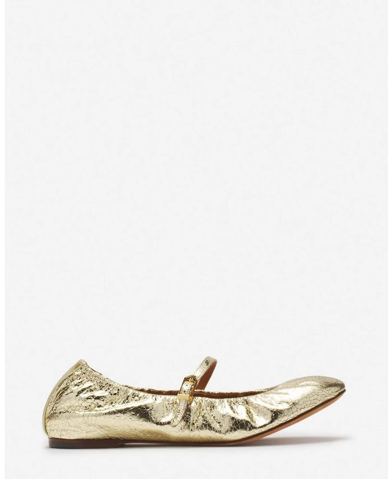 Women's The Ballerina Mary Jane Crackled Metallic Leather