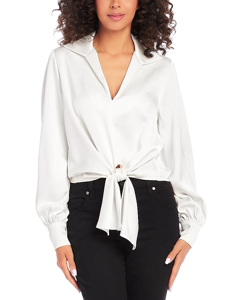 Karen Kane Tie Front Top
