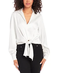 Karen Kane Tie Front Top