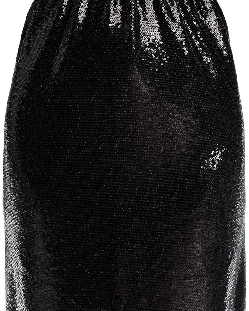 Sequined One Shoulder Midi Dress