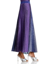 Flared Shimmer Knit Maxi Skirt