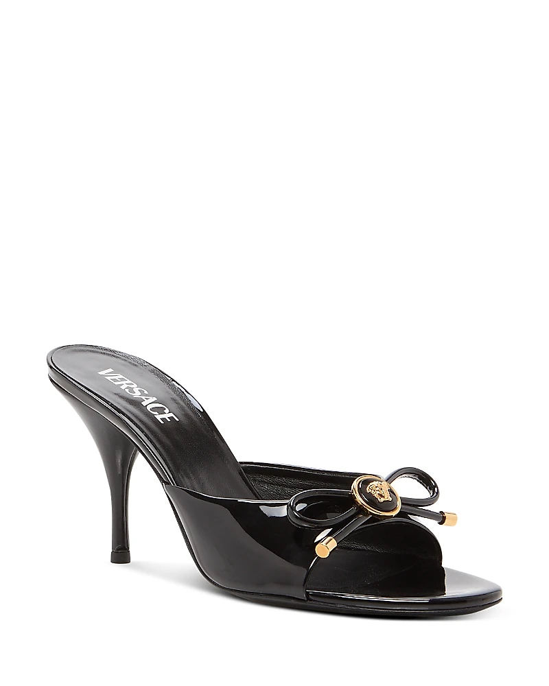 Versace Women's Opera Bow 85mm Patent Mules