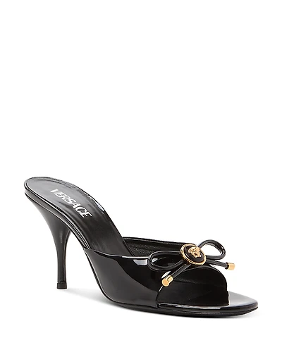 Versace Women's Opera Bow 85mm Patent Mules