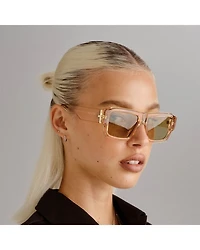 Polygraph Rectangular Sunglasses, 55mm