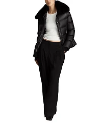 Vera Shearling Trim Down Coat