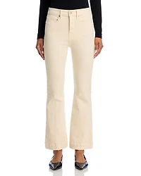 Carson High Rise Ankle Flare Jeans Ecru