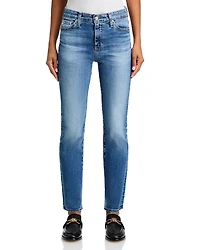 Mari Mid Rise Slim Straight Jeans