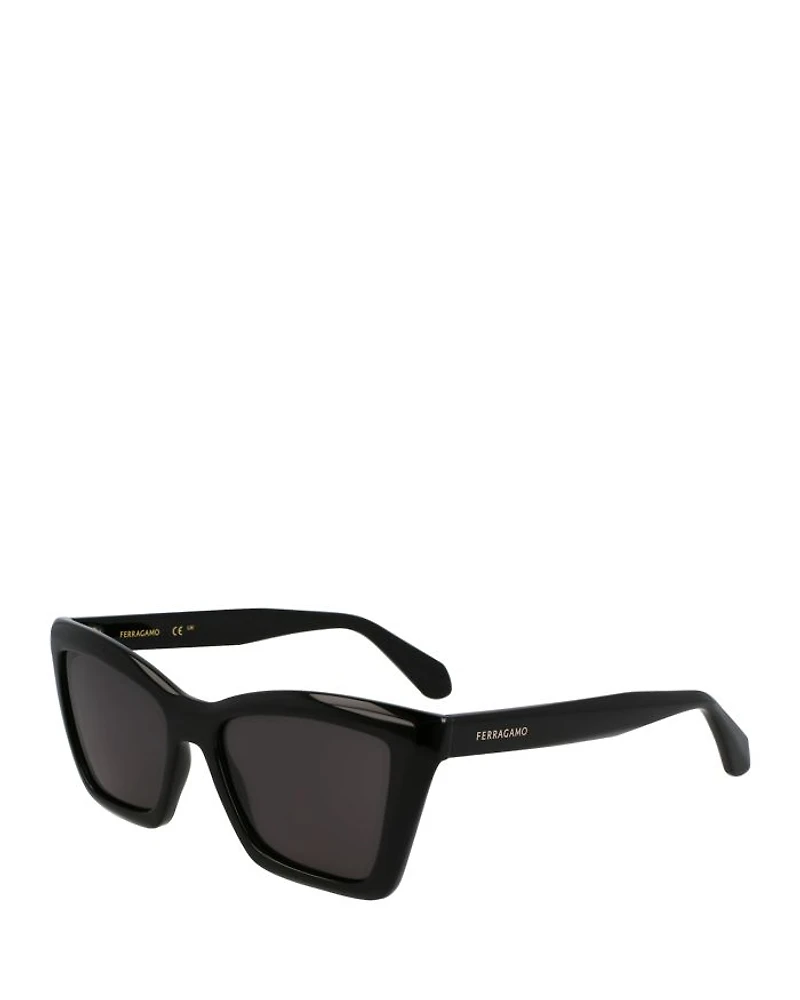 Classic Logo Rectangular Sunglasses, 53mm