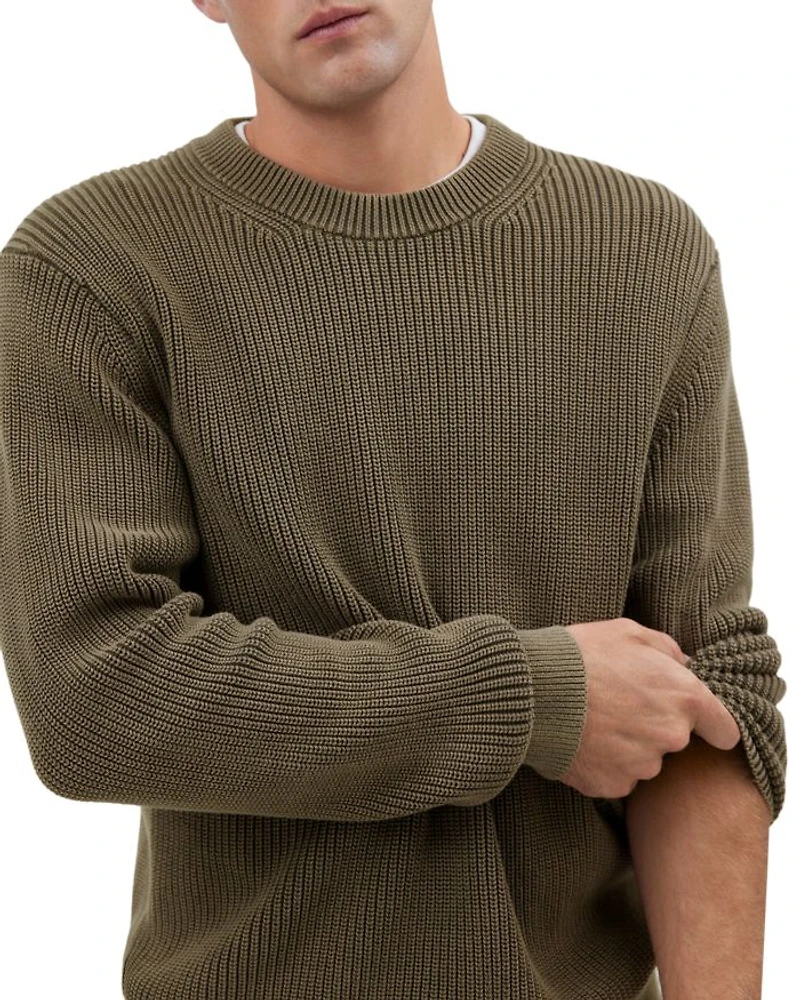 Shaker Stitch Crewneck Sweater