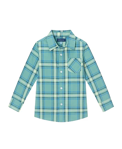 Andy & Evan Green Plaid Buttondown Shirt - Little Kid