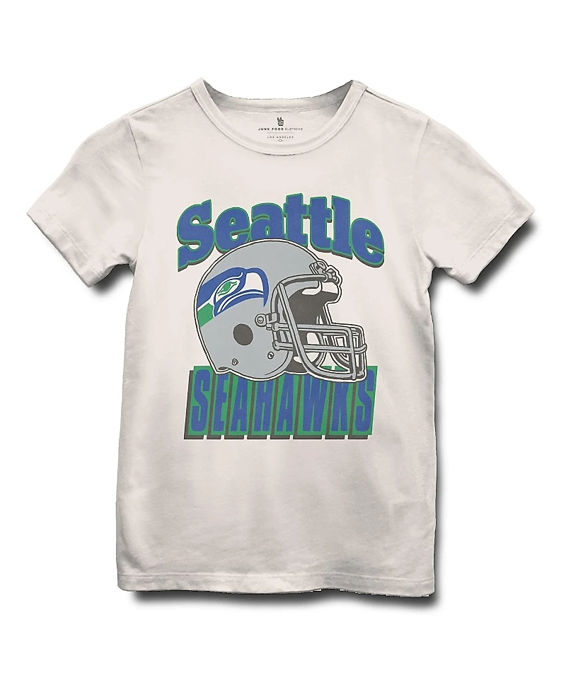 Junk Food Clothing Unisex Nfl Seattle Seahawks Helmet Tee - Little Kid, Big Kid