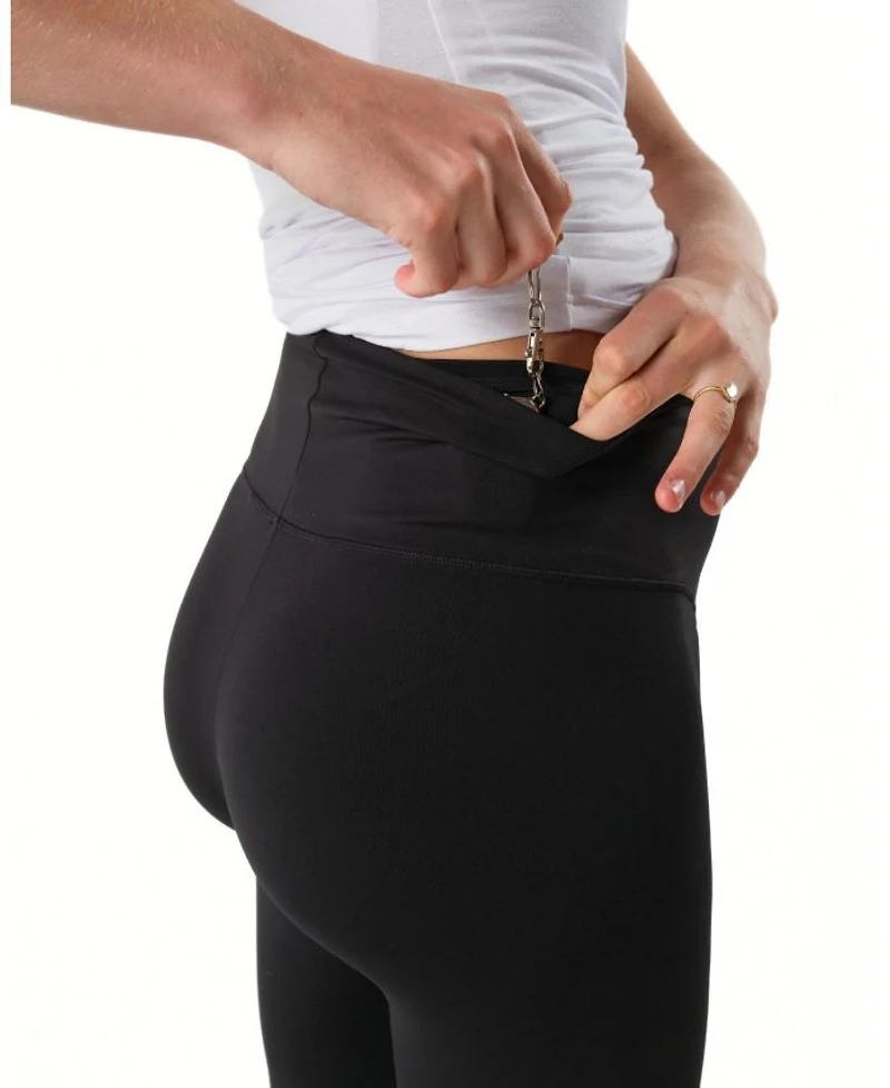 Women's Maternity Stretch Leggings with Bump-Friendly Phone Pocket