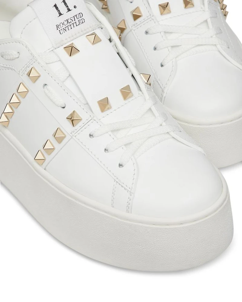 Women's Rockstud Lace Up Sneakers