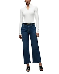 Rosie High Rise Ankle Wide Leg Jeans Fusion